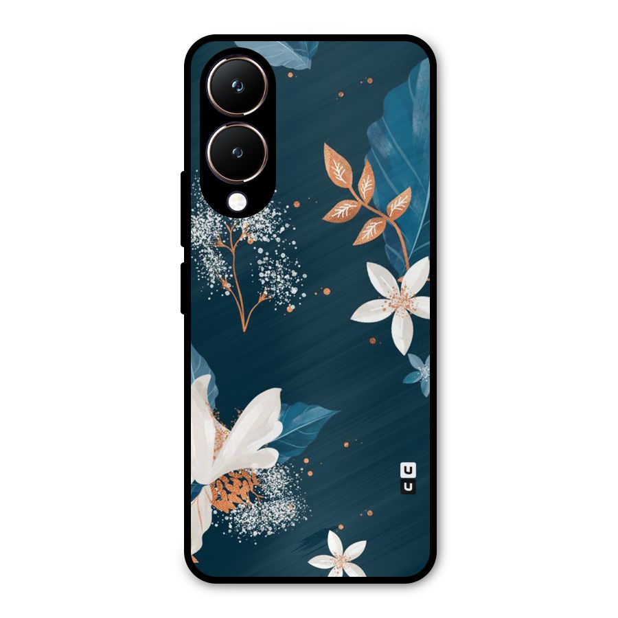 Royal Floral Metal Back Case for Vivo Y28