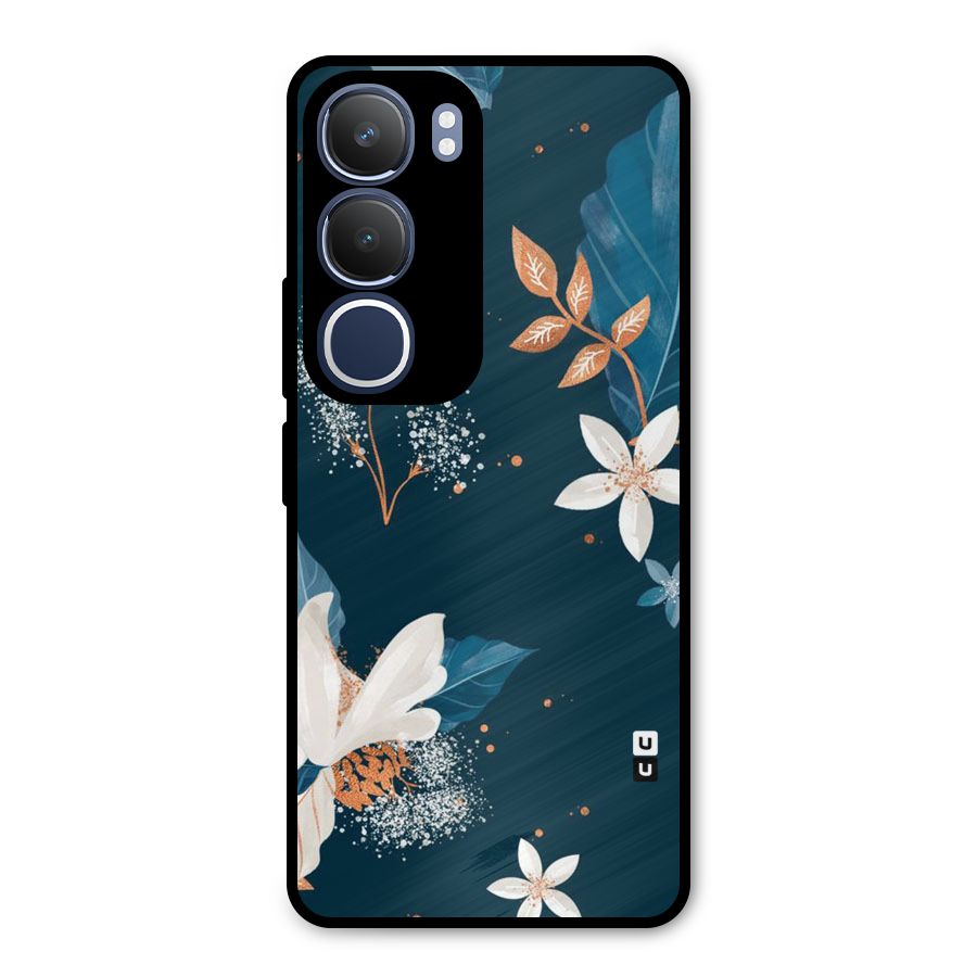 Royal Floral Metal Back Case for Vivo Y29