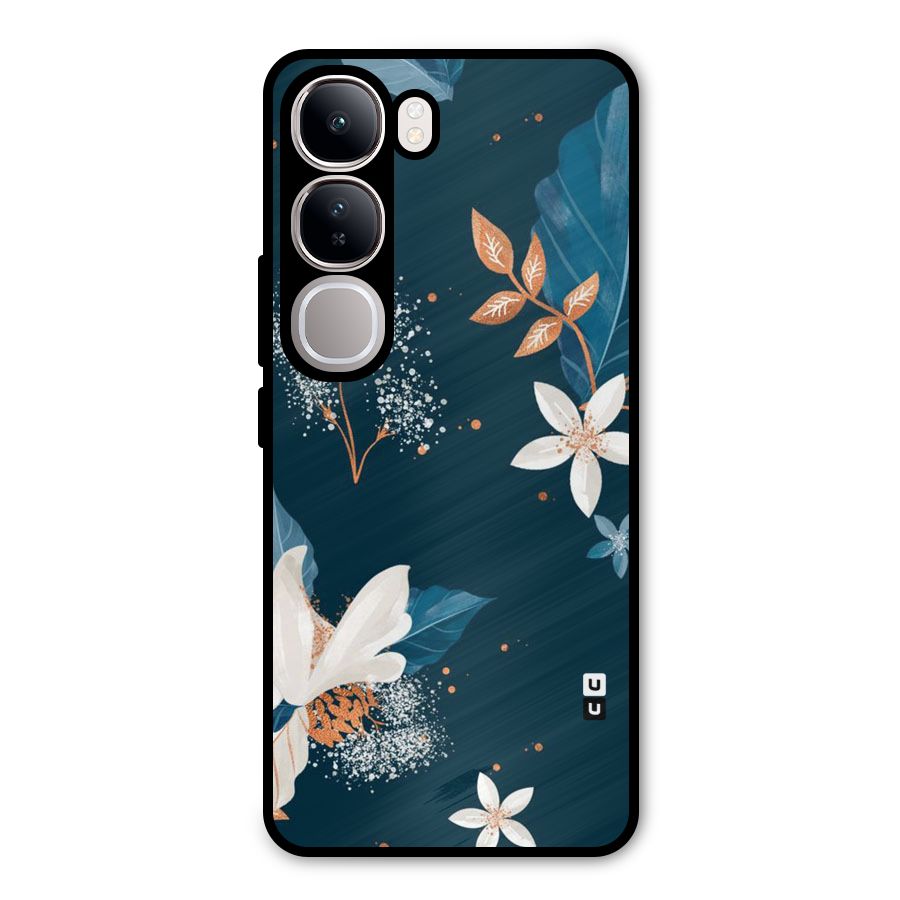Royal Floral Metal Back Case for Vivo Y300