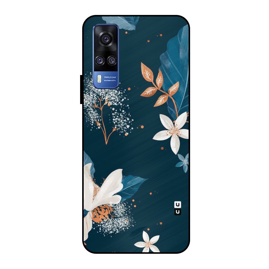 Royal Floral Metal Back Case for Vivo Y51