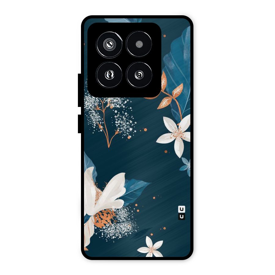 Royal Floral Metal Back Case for Xiaomi 14 Pro