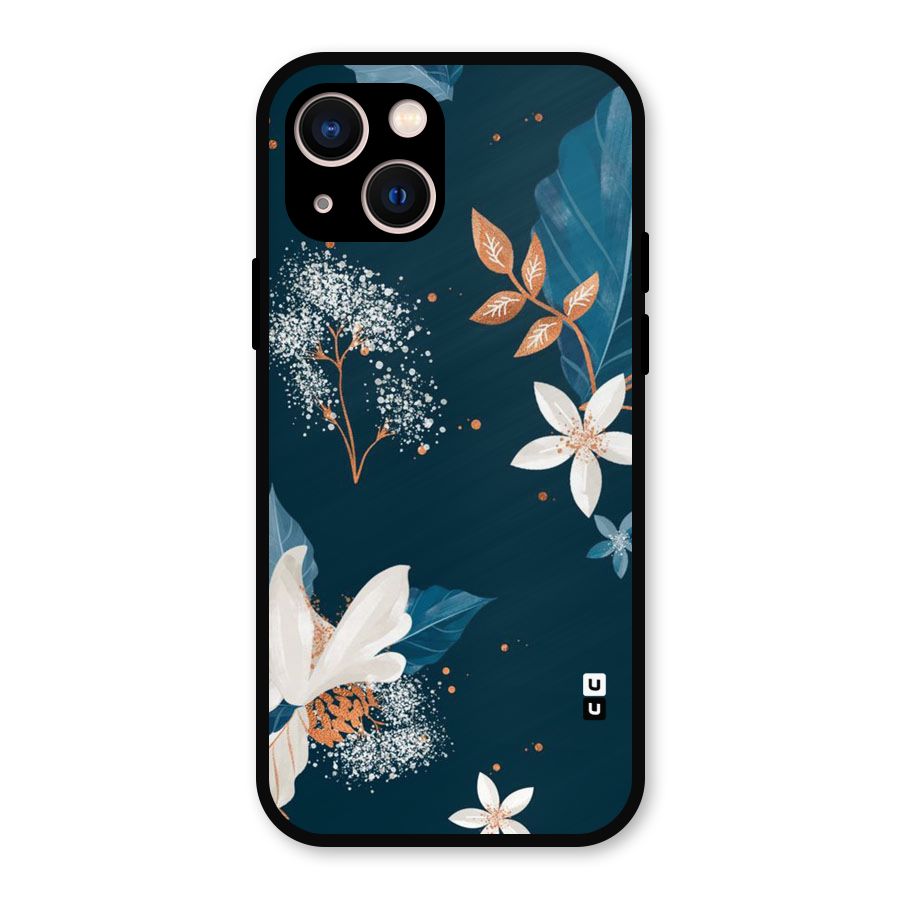 Royal Floral Metal Back Case for iPhone 13