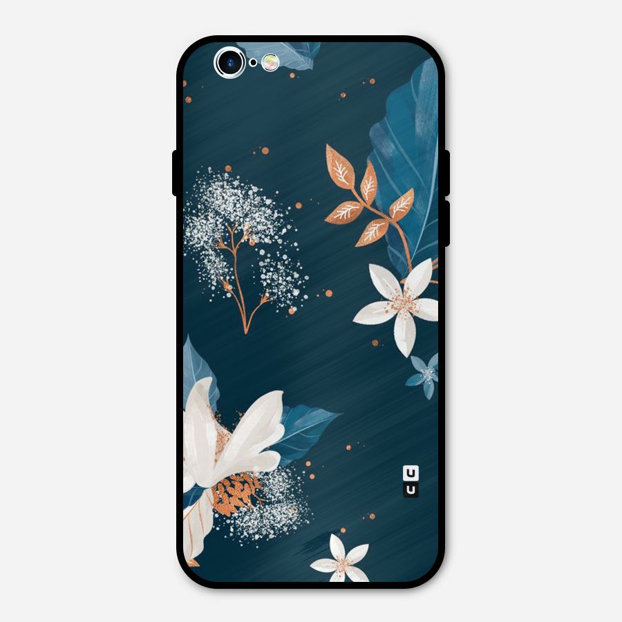 Royal Floral Metal Back Case for iPhone 6 6s
