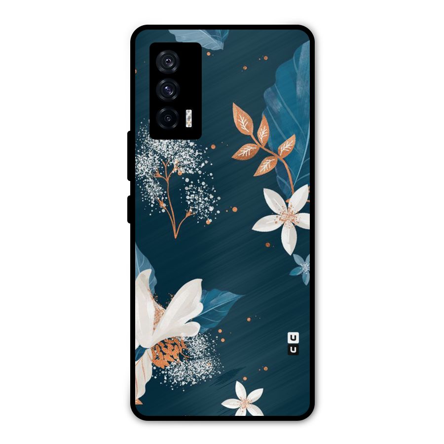 Royal Floral Metal Back Case for iQOO 7 5G