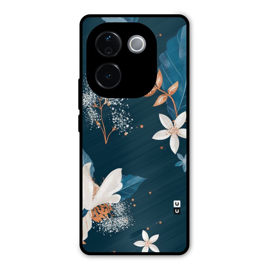 Royal Floral Metal Back Case for iQOO Z9s Pro