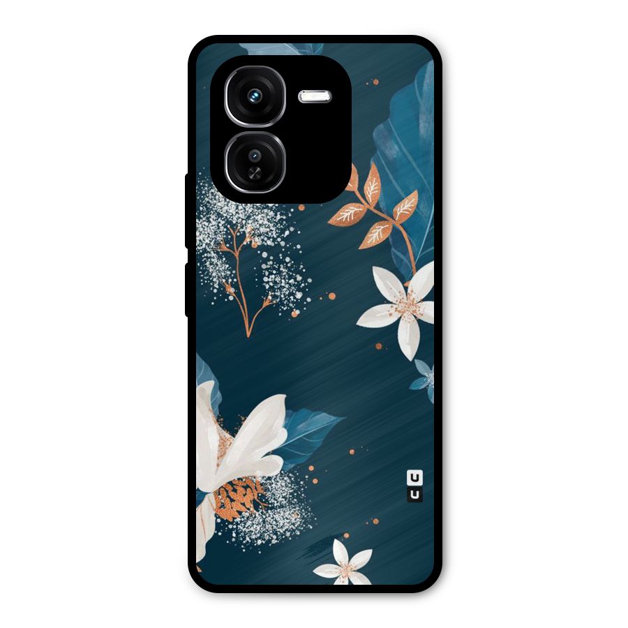 Royal Floral Metal Back Case for iQOO Z9x