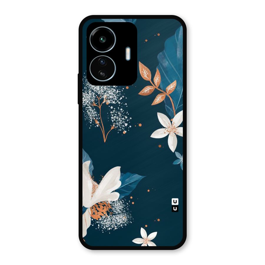 Royal Floral Metal Back Case for vivo iQOO Z6 Lite 5G