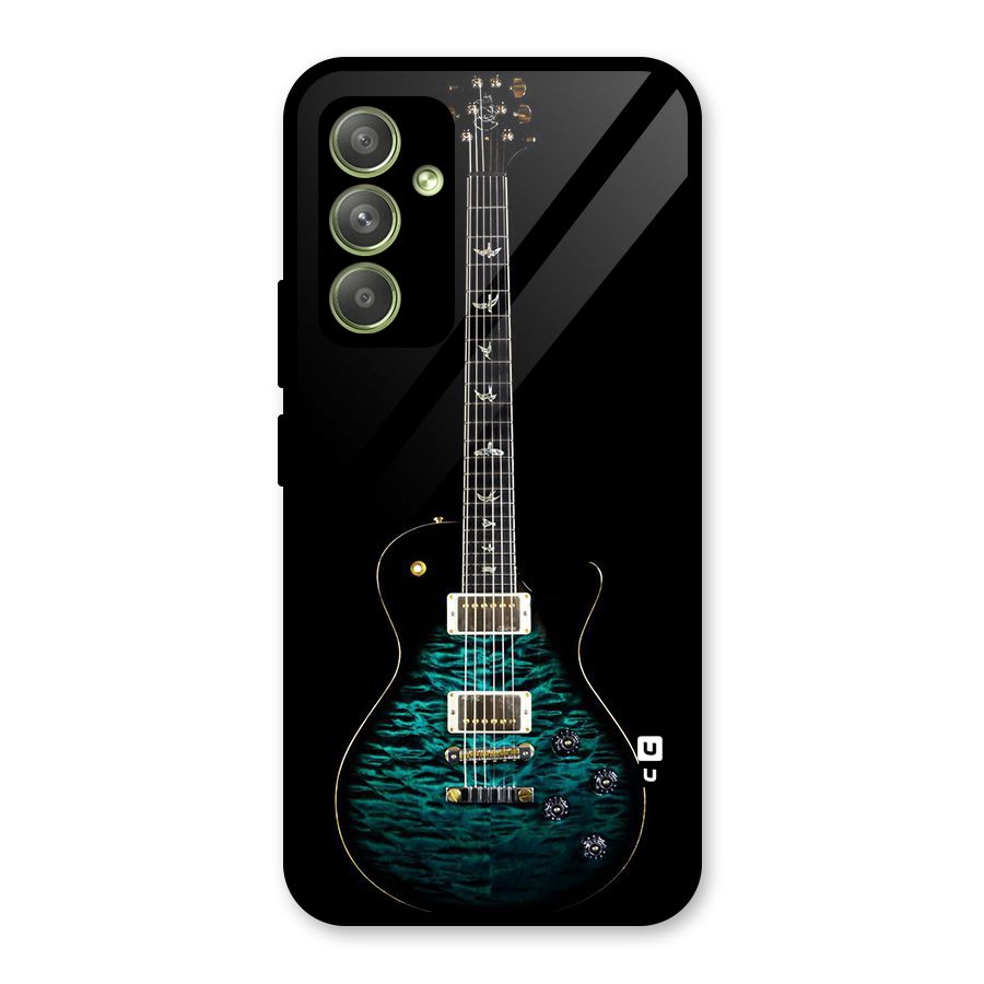 Royal Green Guitar Glass Back Case for Galaxy A54