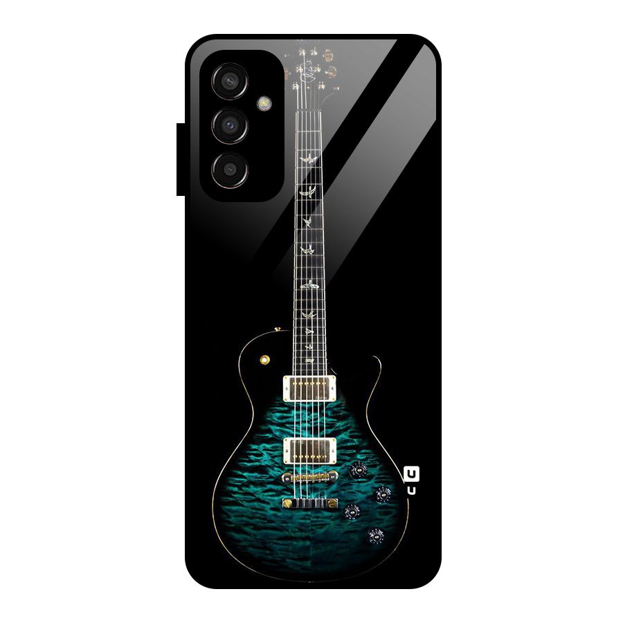 Royal Green Guitar Glass Back Case for Galaxy F13