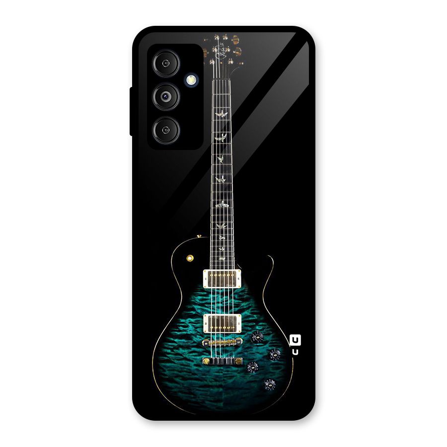 Royal Green Guitar Glass Back Case for Galaxy M14 5G