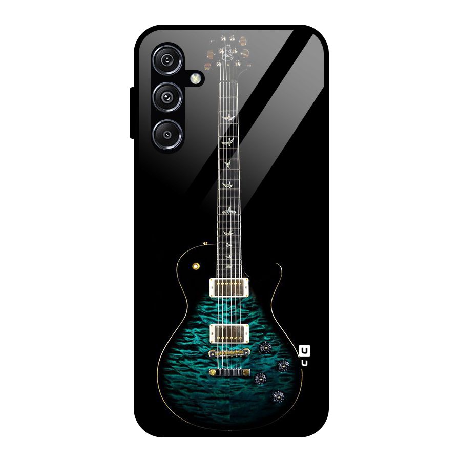 Royal Green Guitar Glass Back Case for Galaxy M34 5G