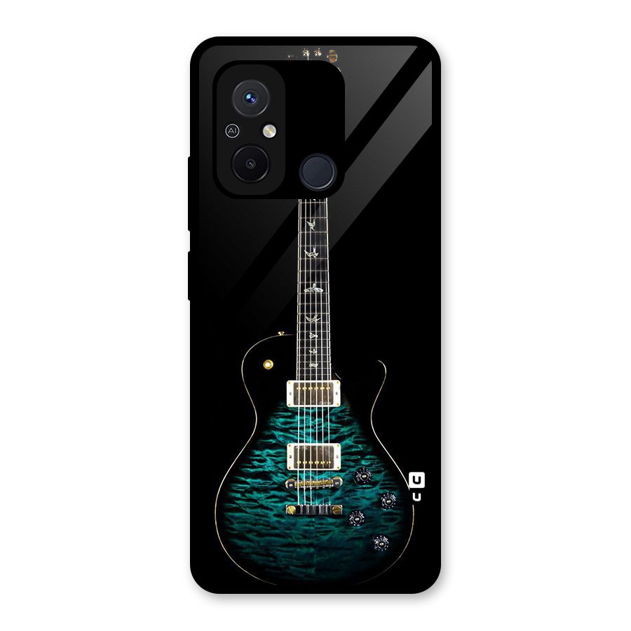 Royal Green Guitar Glass Back Case for Redmi 12C