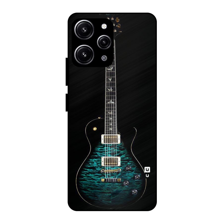 Royal Green Guitar Glass Back Case for Redmi 12 4G
