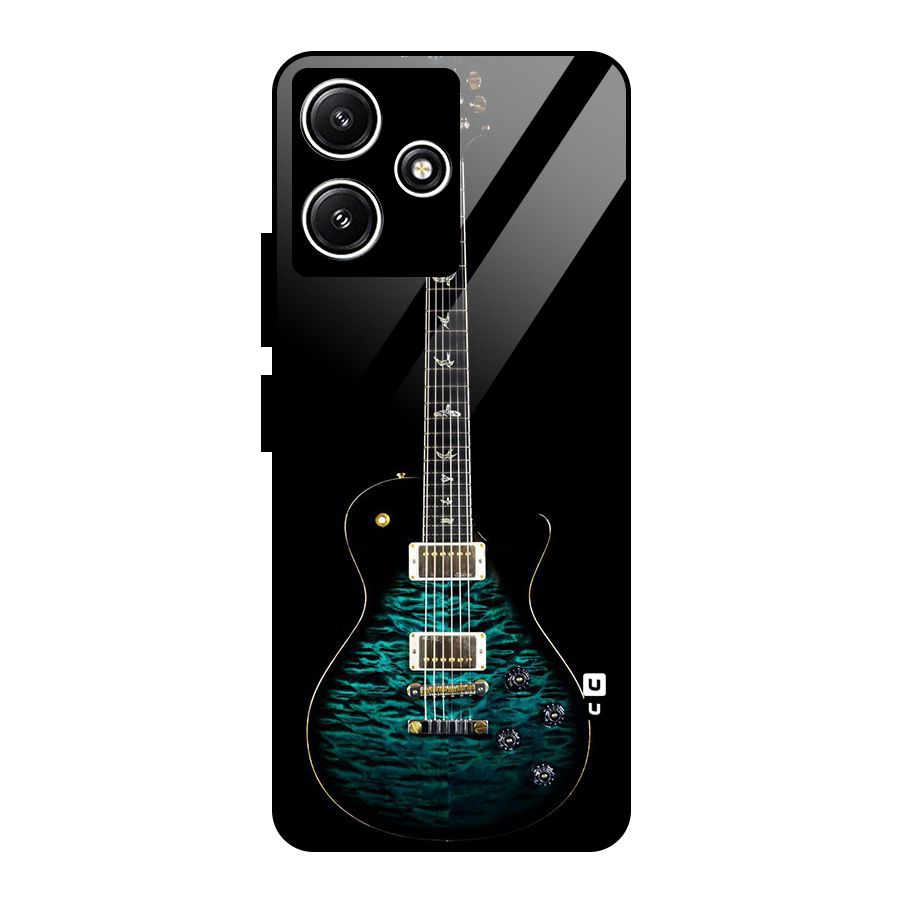 Royal Green Guitar Glass Back Case for Redmi 12 5G
