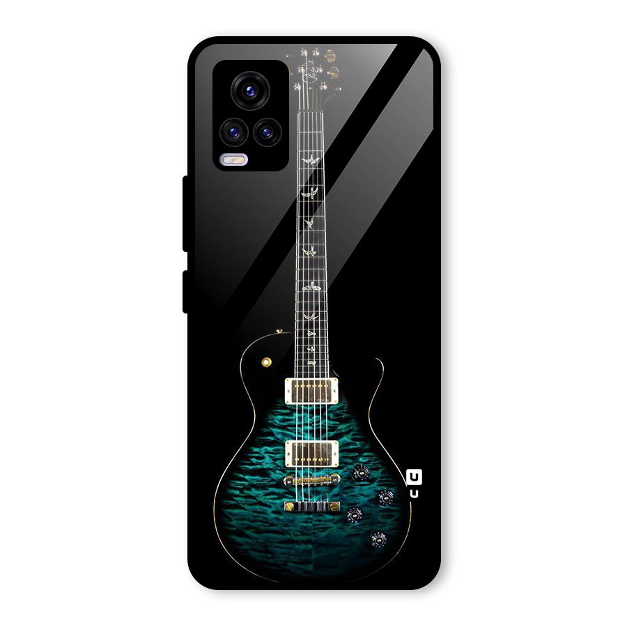 Royal Green Guitar Glass Back Case for Vivo V20 2021