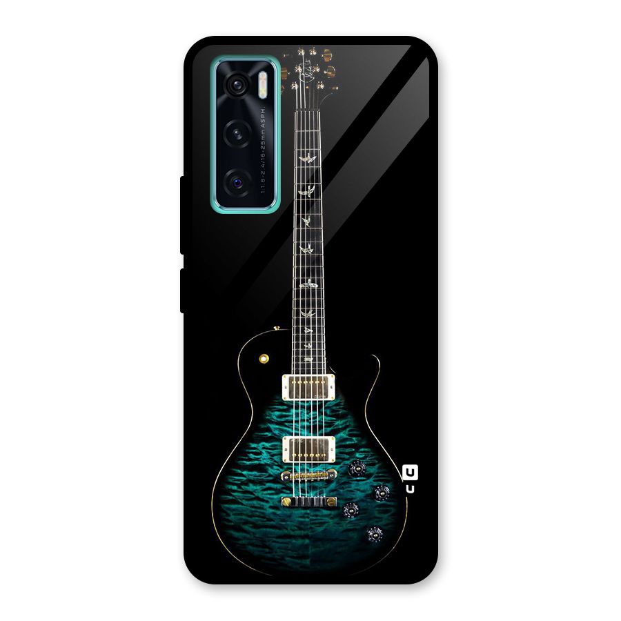 Royal Green Guitar Glass Back Case for Vivo V20 SE