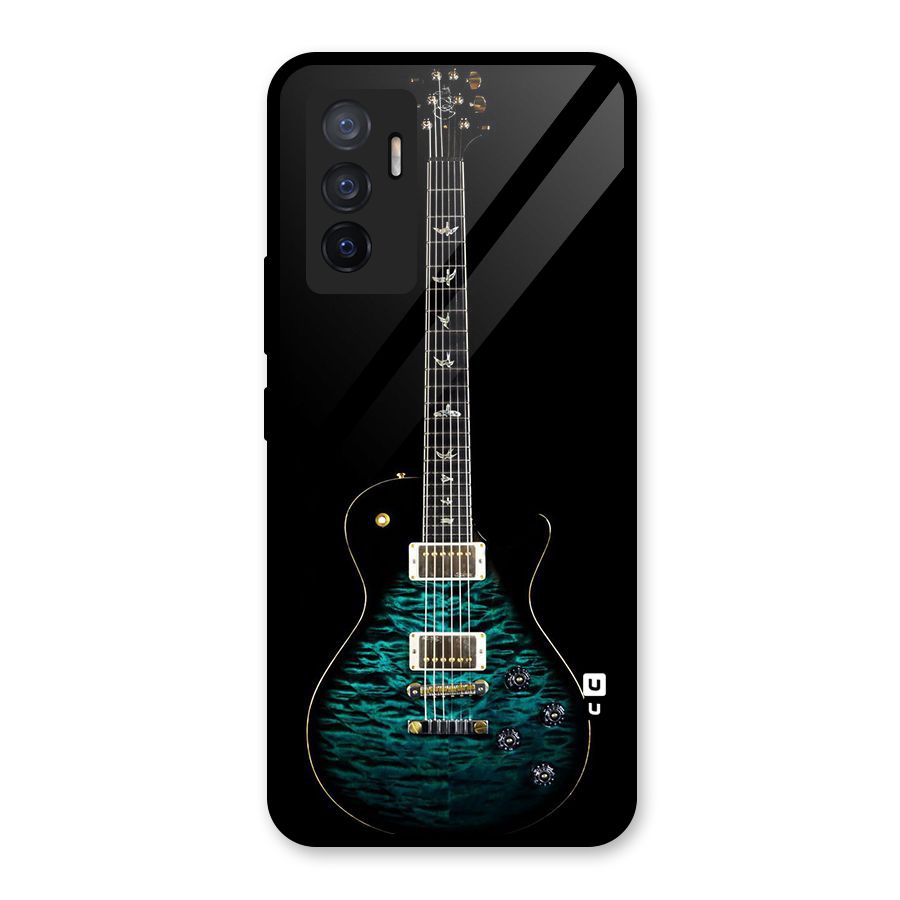 Royal Green Guitar Glass Back Case for Vivo V23e