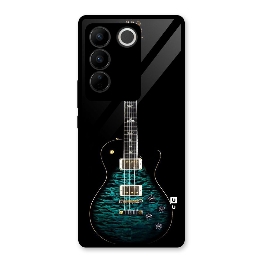 Royal Green Guitar Glass Back Case for Vivo V27 Pro
