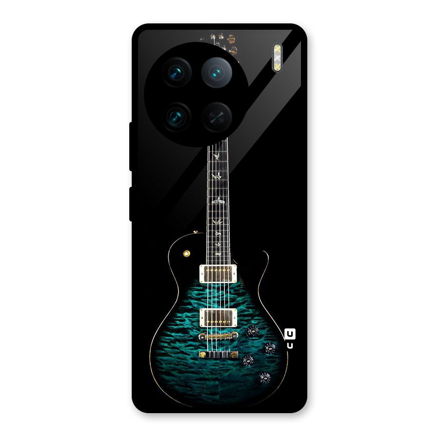 Royal Green Guitar Glass Back Case for Vivo X90 Pro