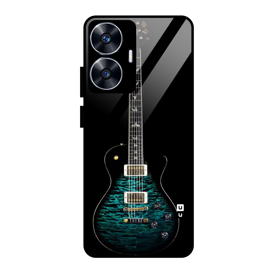Royal Green Guitar Glass Back Case for realme C55