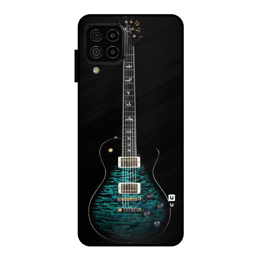 Royal Green Guitar Metal Back Case for Galaxy A22 4G