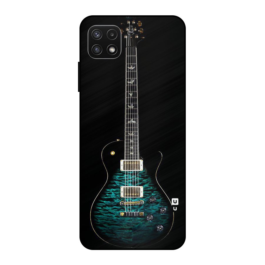 Royal Green Guitar Metal Back Case for Galaxy A22 5G