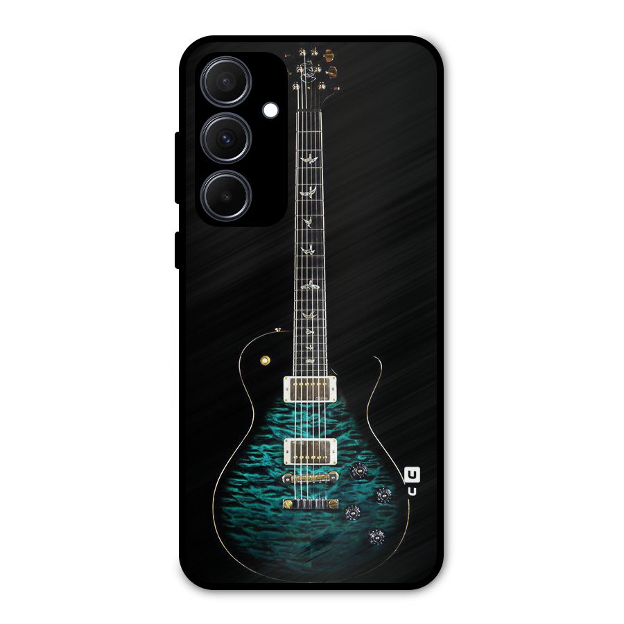 Royal Green Guitar Metal Back Case for Galaxy A35