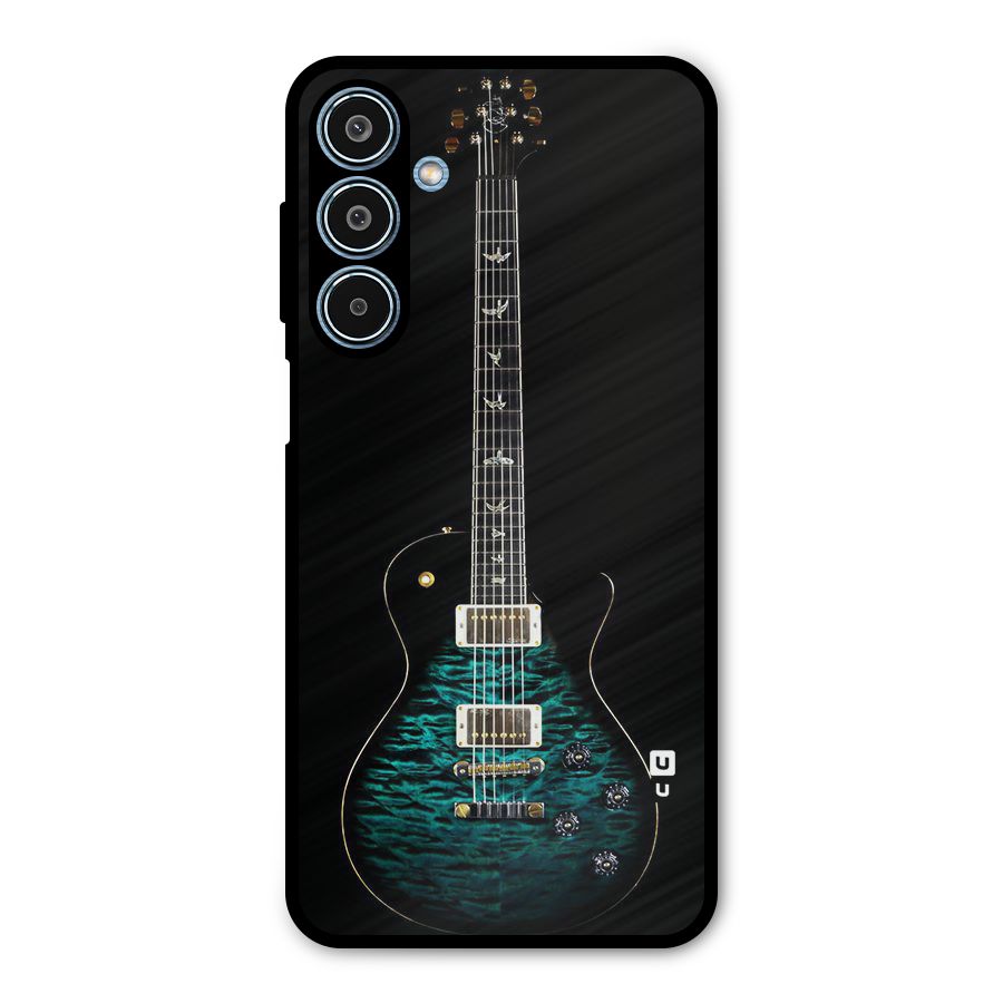Royal Green Guitar Metal Back Case for Galaxy M35