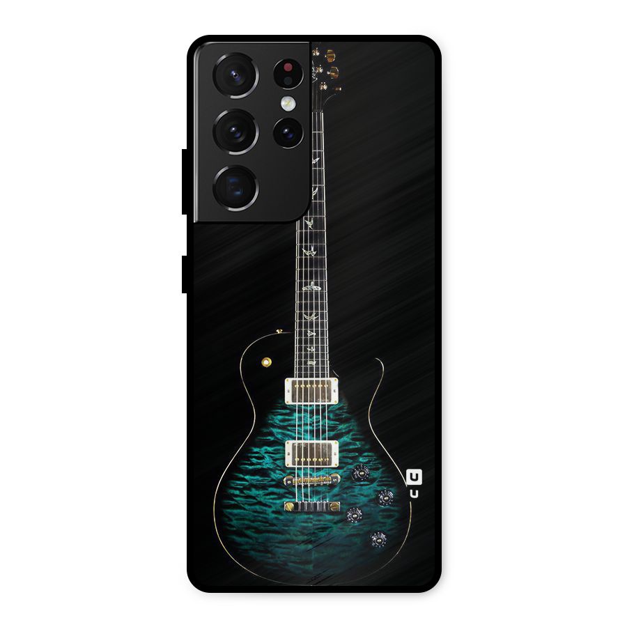 Royal Green Guitar Metal Back Case for Galaxy S21 Ultra 5G