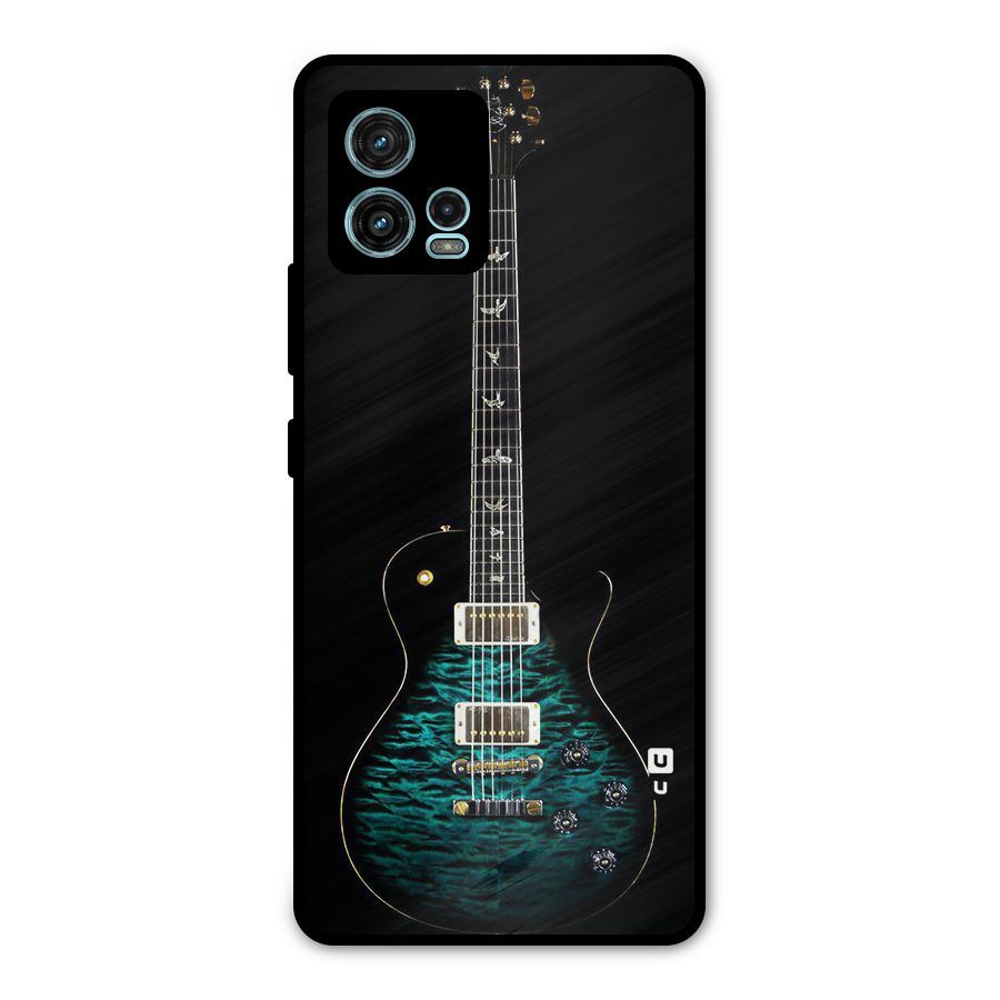 Royal Green Guitar Metal Back Case for Moto G72