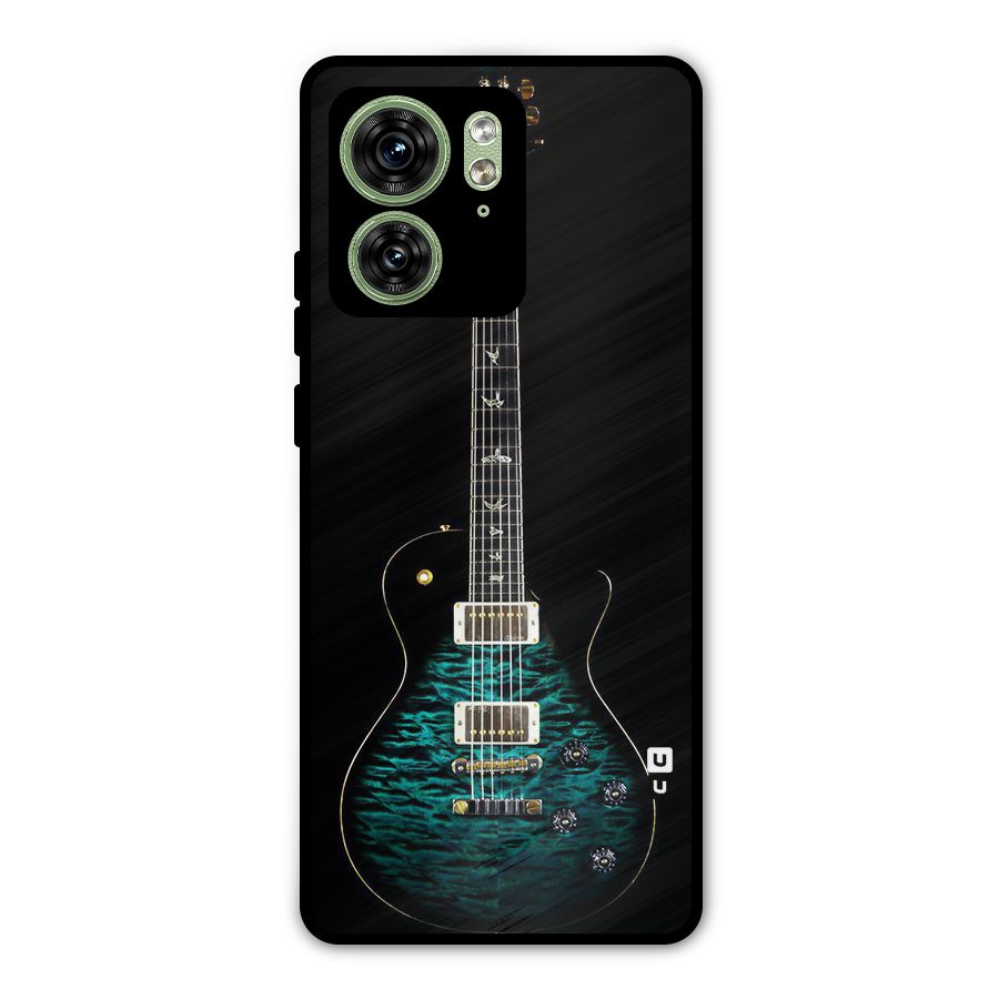 Royal Green Guitar Metal Back Case for Motorola Edge 40 5G