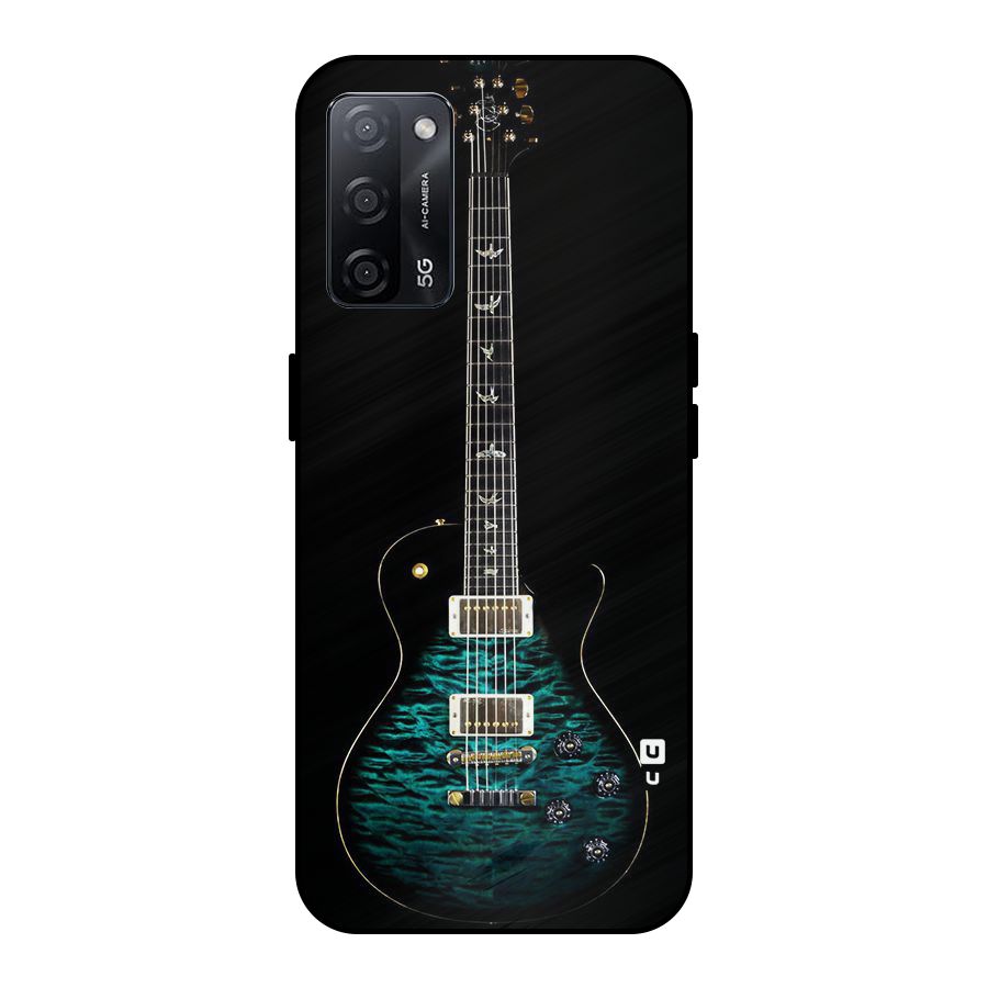 Royal Green Guitar Metal Back Case for Oppo A53s 5G
