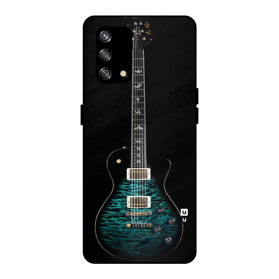 Royal Green Guitar Metal Back Case for Oppo F19