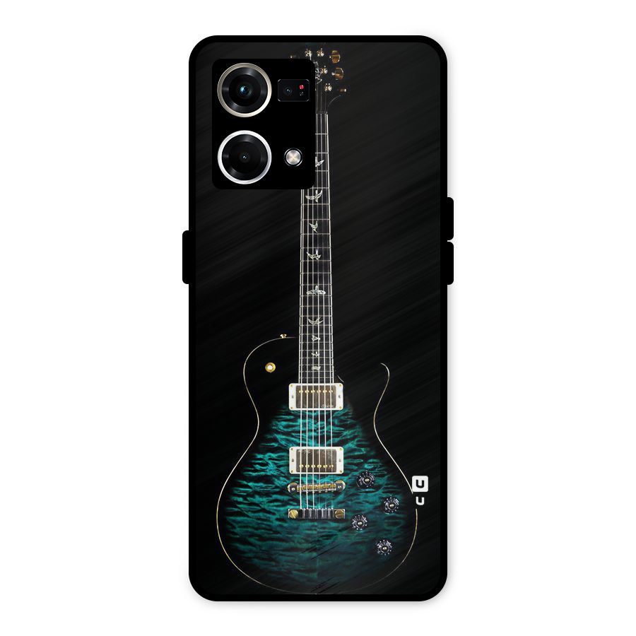 Royal Green Guitar Metal Back Case for Oppo F21s Pro 4G