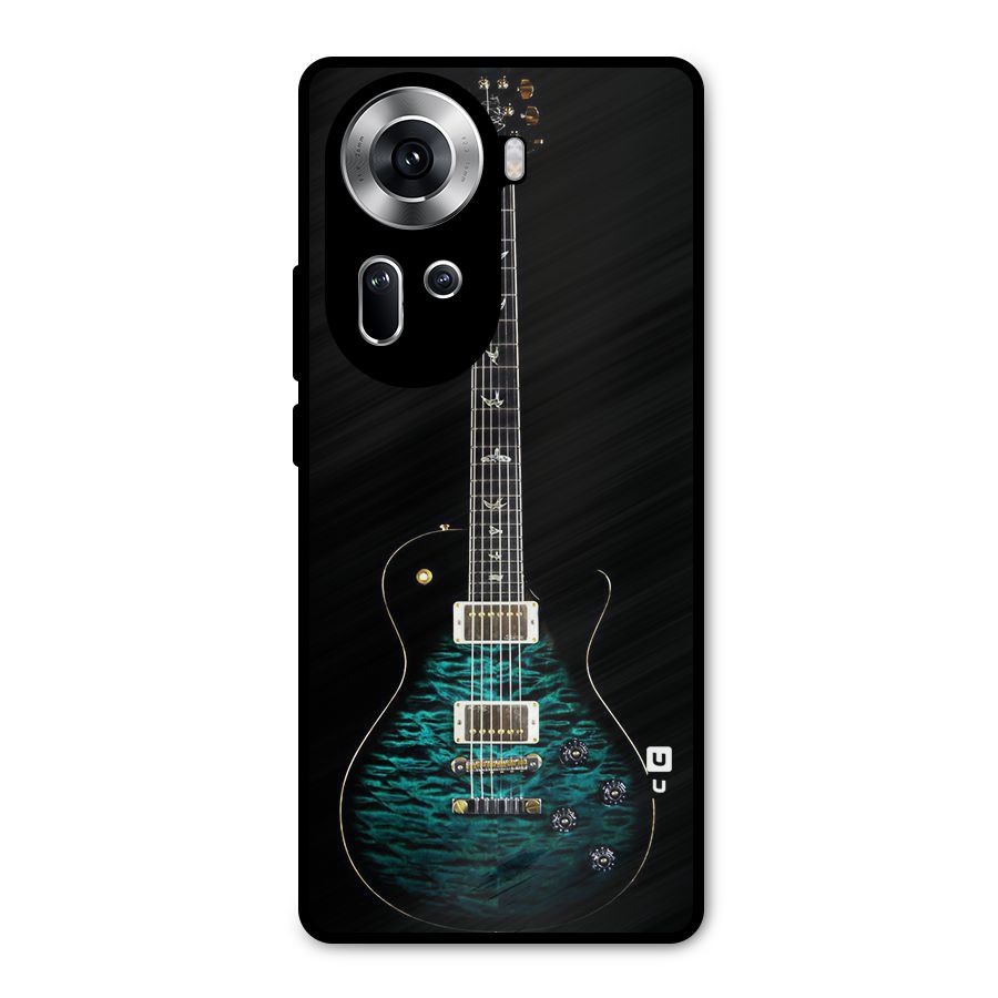 Royal Green Guitar Metal Back Case for Oppo Reno11 5G