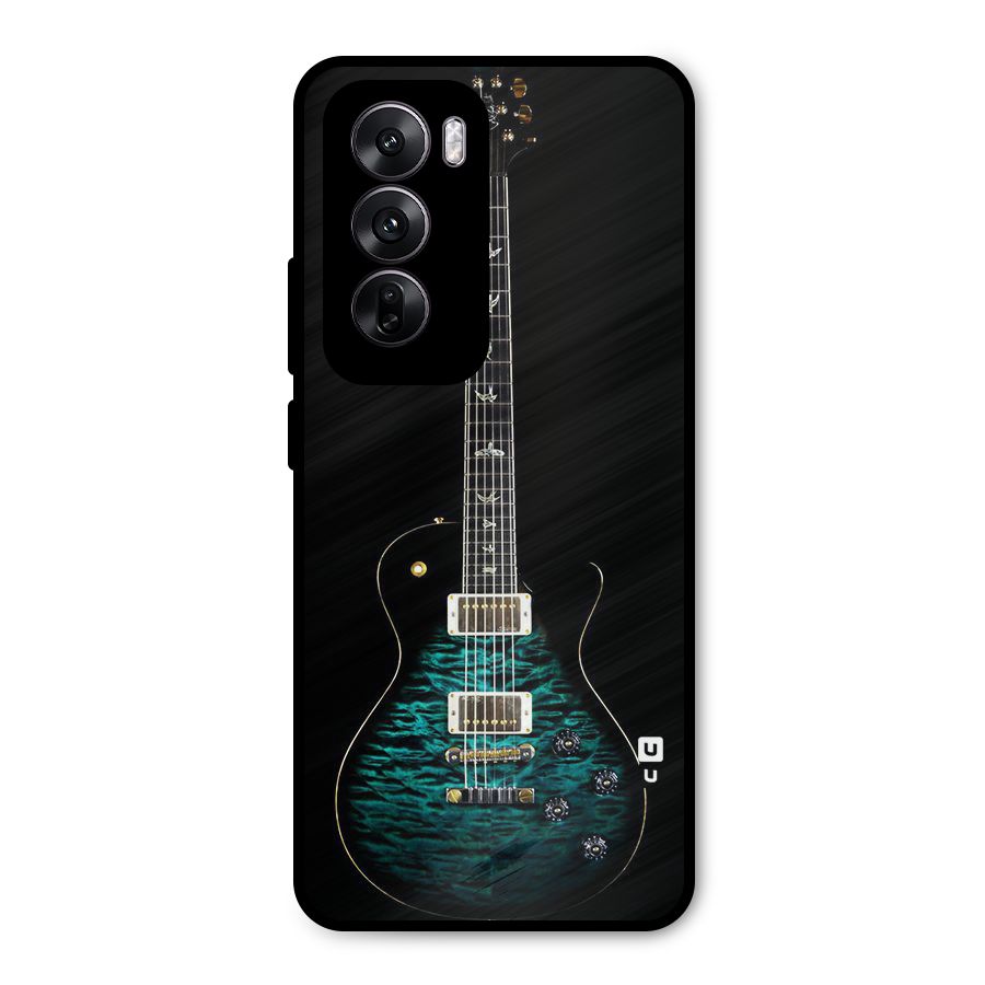 Royal Green Guitar Metal Back Case for Oppo Reno12