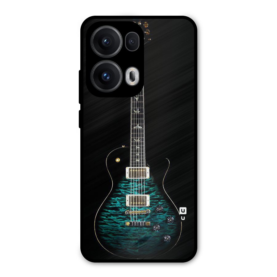 Royal Green Guitar Metal Back Case for Oppo Reno13 Pro