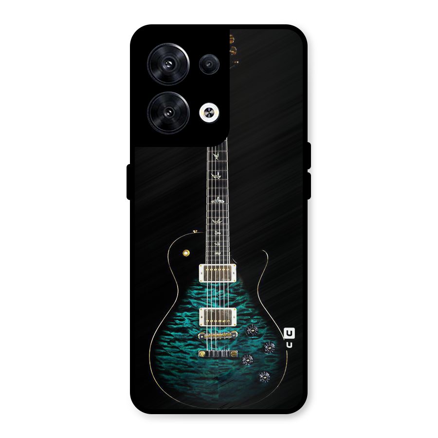 Royal Green Guitar Metal Back Case for Oppo Reno8 5G