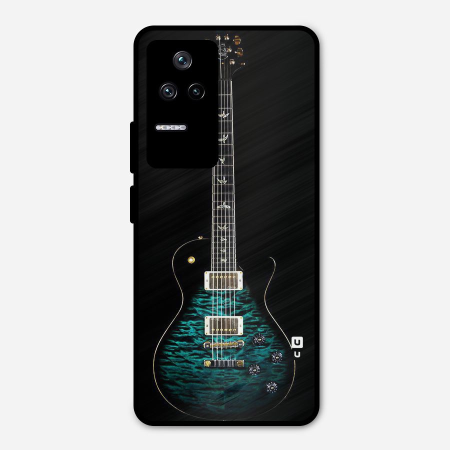 Royal Green Guitar Metal Back Case for Poco F4 5G