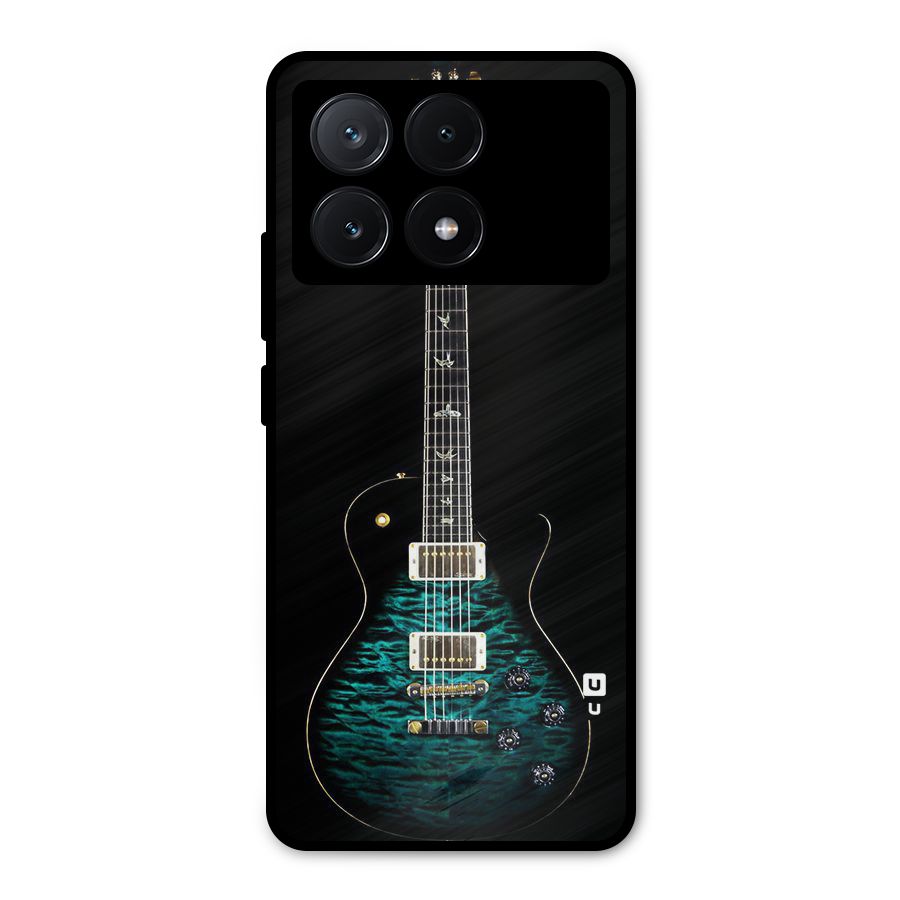 Royal Green Guitar Metal Back Case for Poco X6 Pro