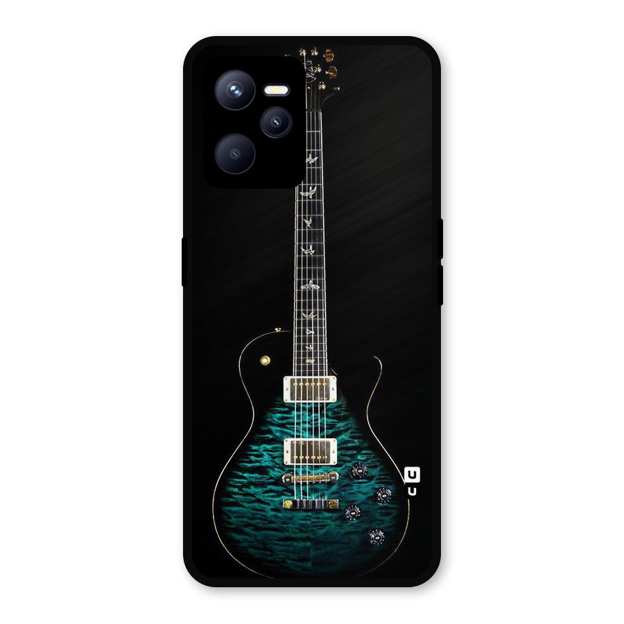Royal Green Guitar Metal Back Case for Realme C35