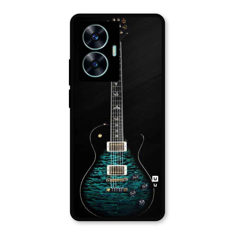 Royal Green Guitar Metal Back Case for Realme Narzo N55