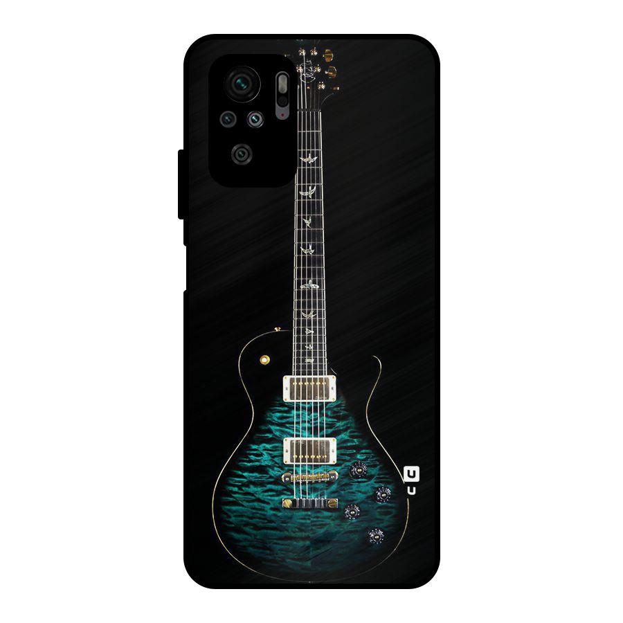 Royal Green Guitar Metal Back Case for Redmi Note 10S