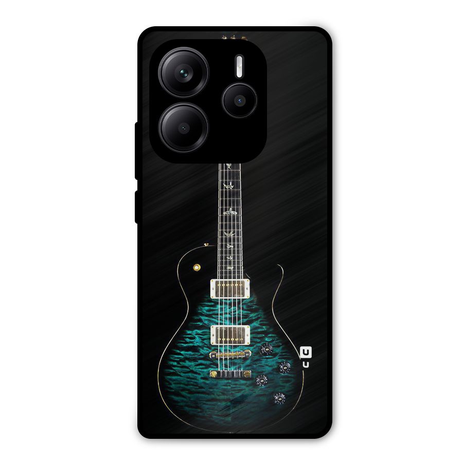 Royal Green Guitar Metal Back Case for Redmi Note 14 5G