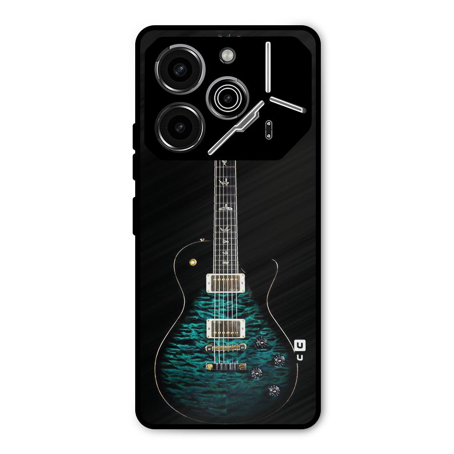Royal Green Guitar Metal Back Case for Tecno Pova 6 Pro
