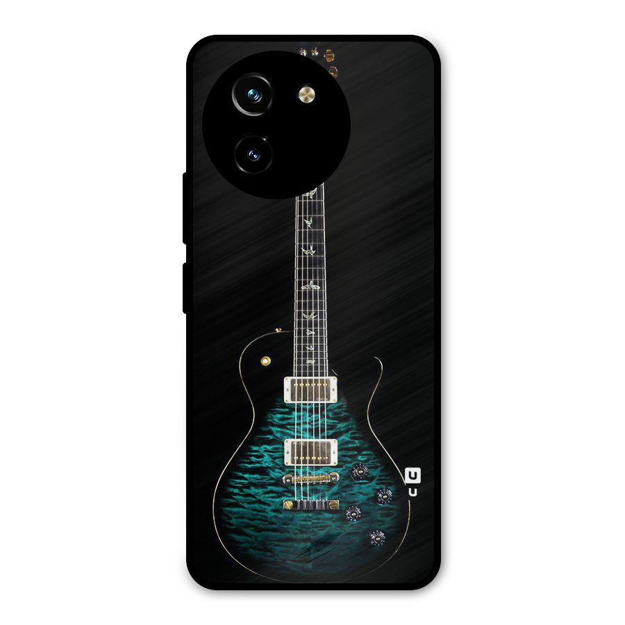 Royal Green Guitar Metal Back Case for Vivo T3x