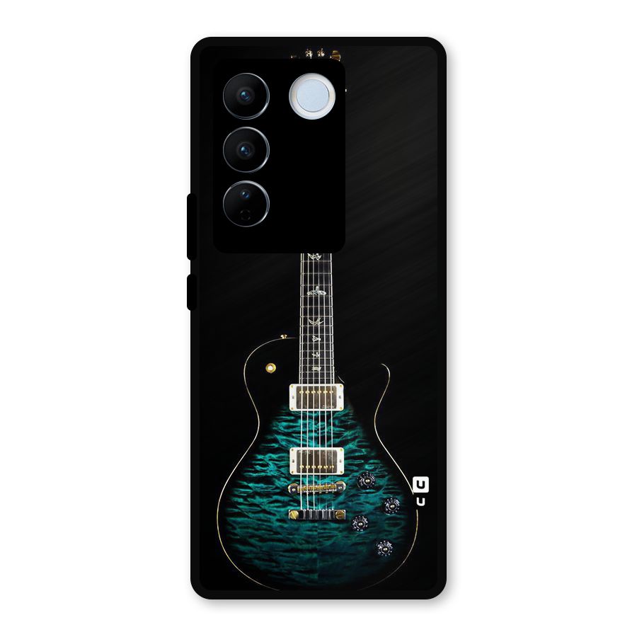 Royal Green Guitar Metal Back Case for Vivo V27