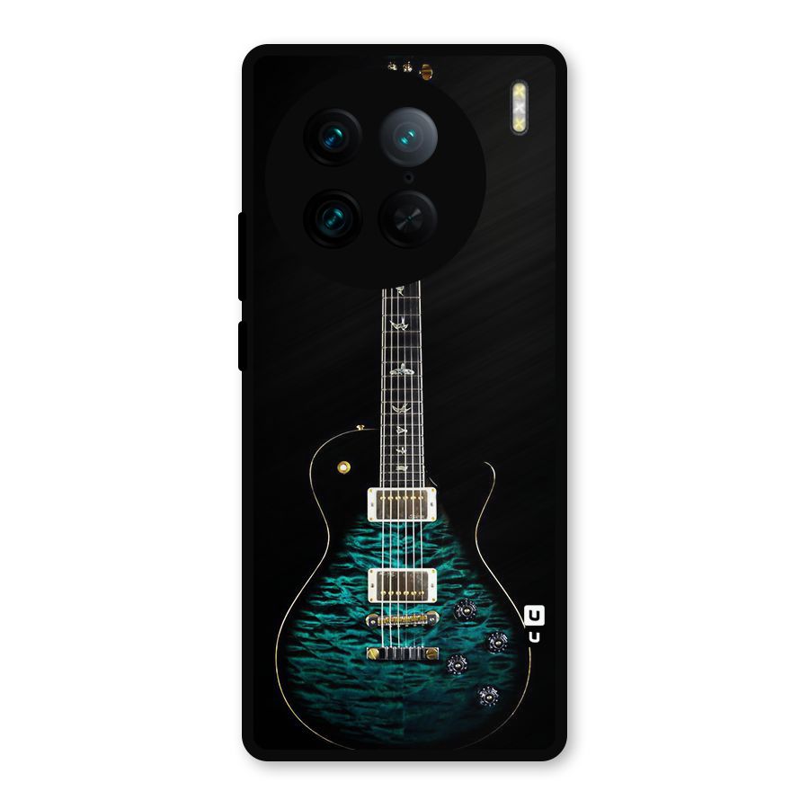 Royal Green Guitar Metal Back Case for Vivo X90 Pro