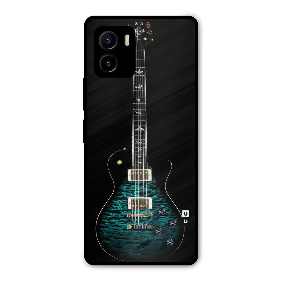 Royal Green Guitar Metal Back Case for Vivo Y15s