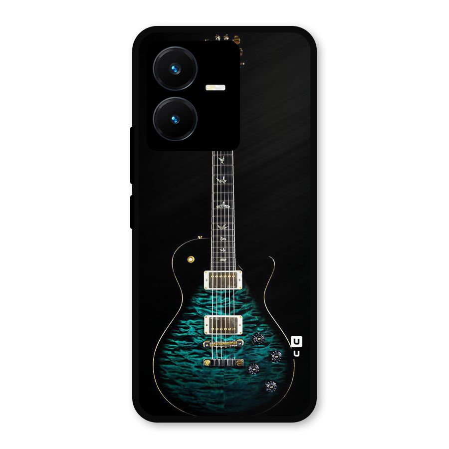 Royal Green Guitar Metal Back Case for Vivo Y22s
